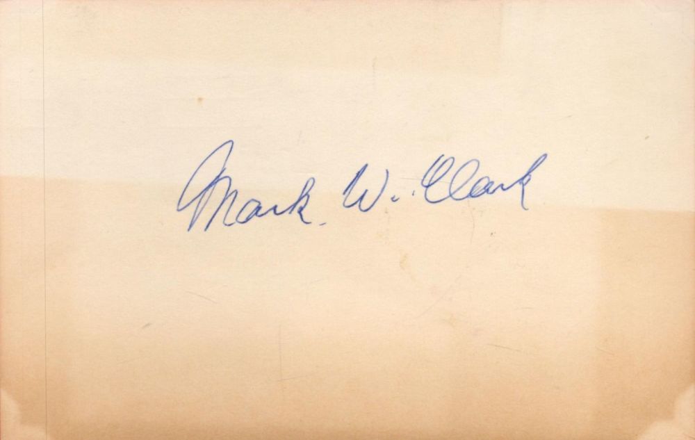 Lot 201: US 4 Star General Mark W. Clark Signed...