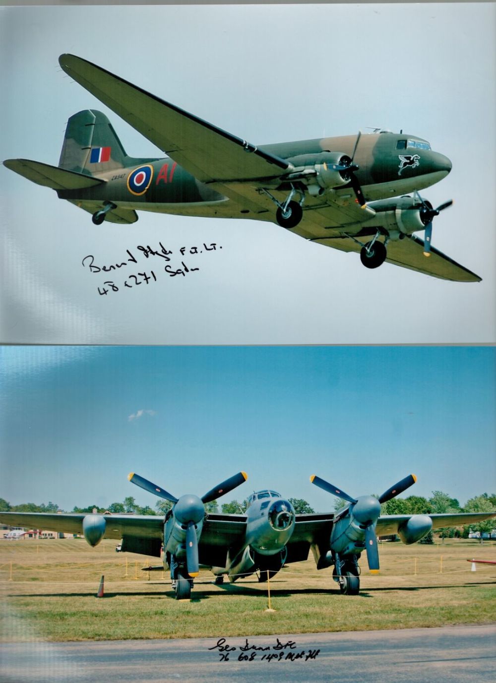 Lot 222: RAF Collection of 5 Signed Photos. Signatures include...