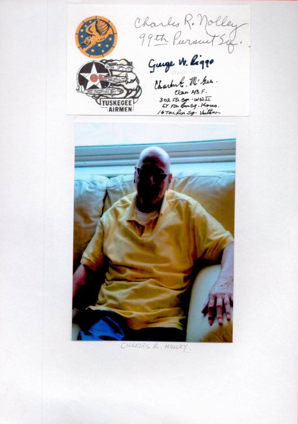 Lot 233: Tuskegee Airmen George W Biggs, Charles Nolley and...