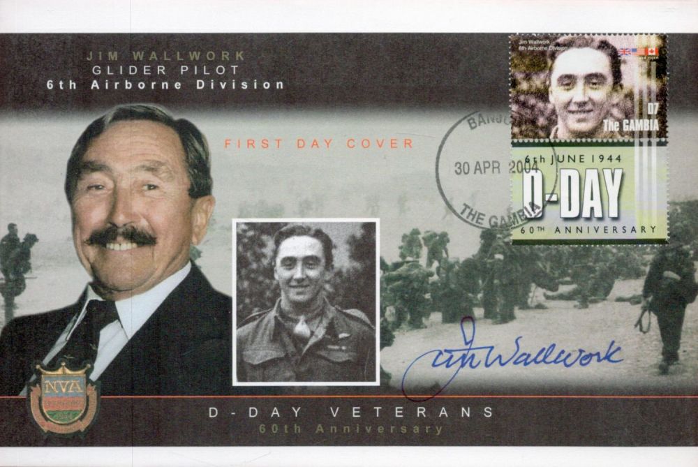 Lot 254: Jim Wallwork Signed on His own D-Day Veterans...