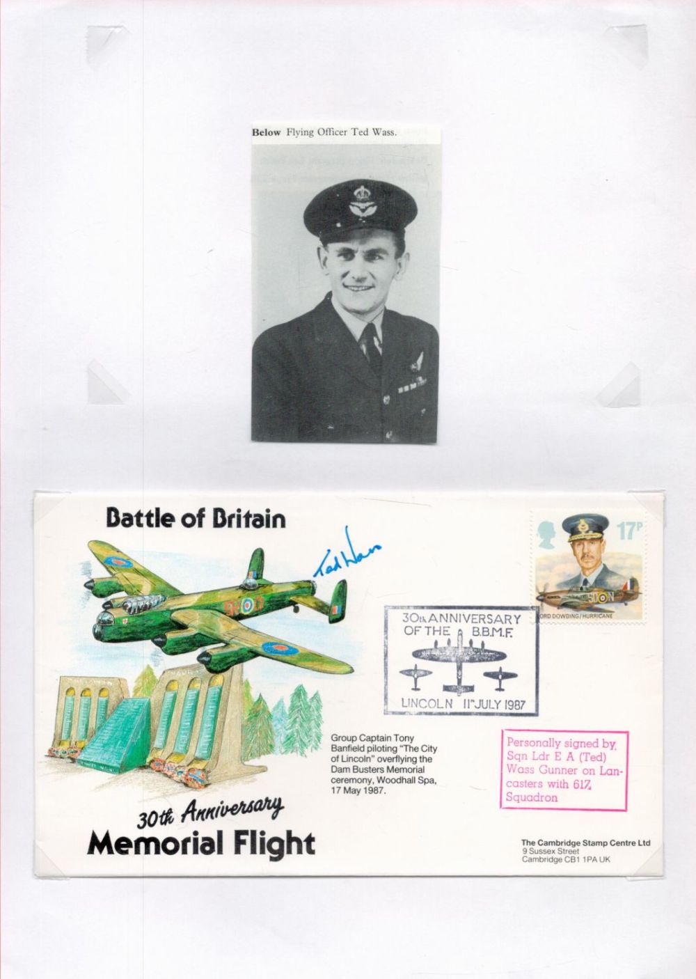 Lot 272: Squadron Leader Ted Wass (Dambuster) Signed Battle of...