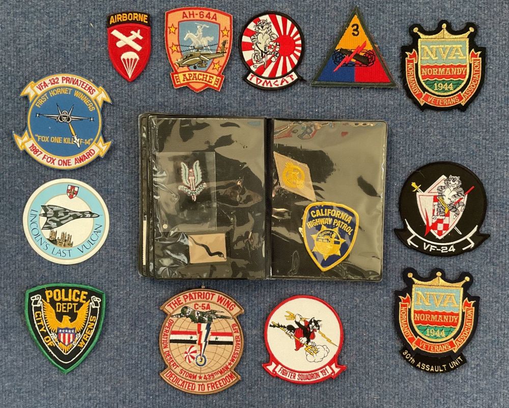 Lot 295: USA and British Military Cloth Badges To Include...
