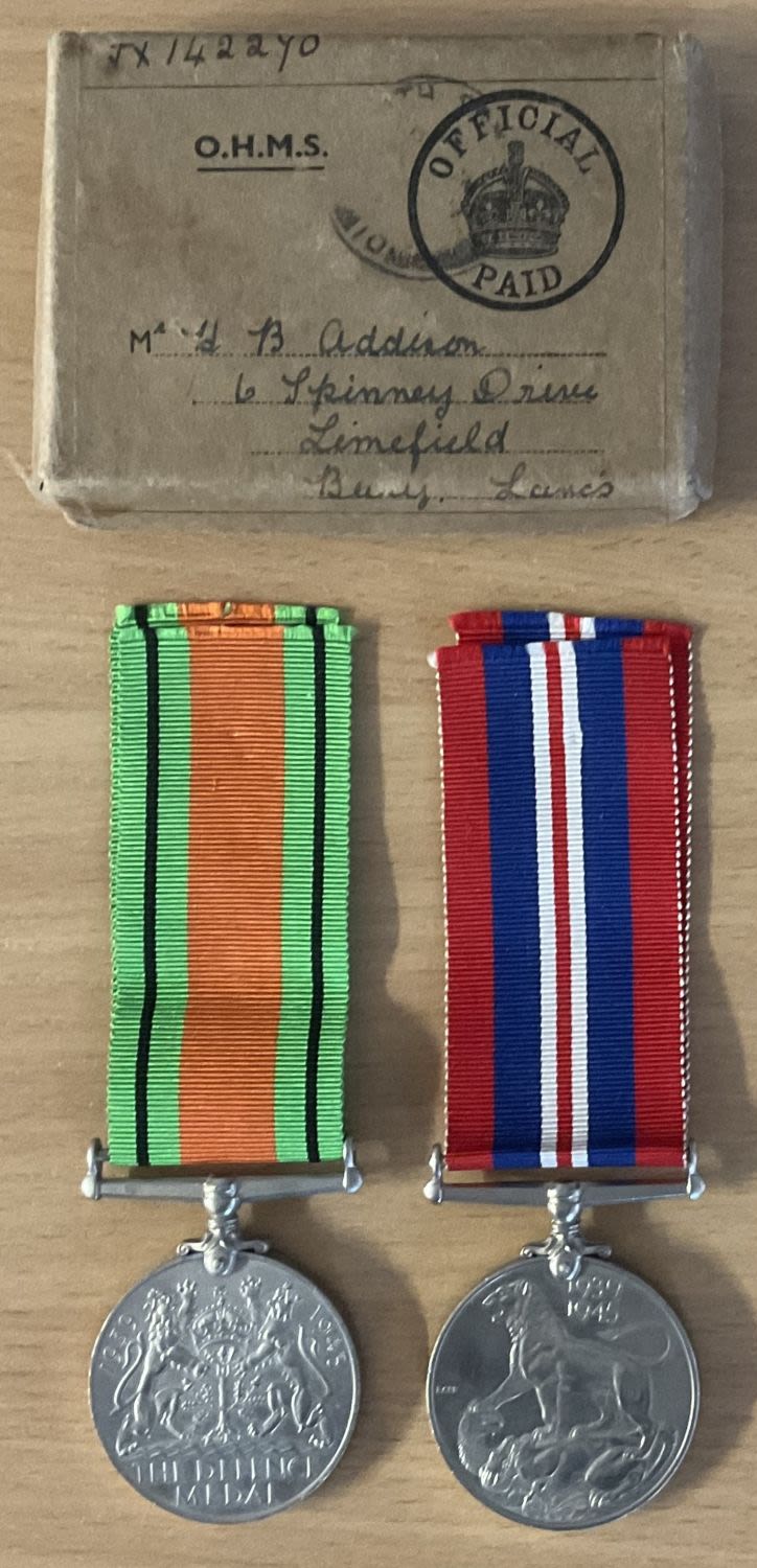 Lot 302: WW2 War Medal and Defence Medal Royal Navy...