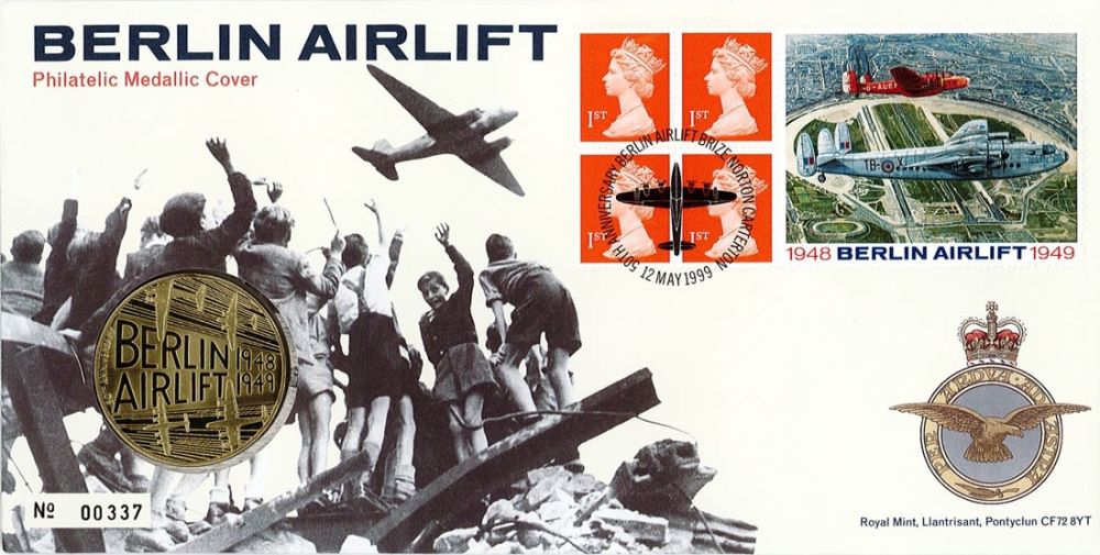 Lot 323: Berlin Airlift Philatelic Medallic Cover by The Royal...