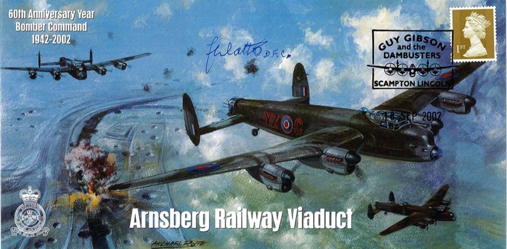 Lot 326: Flt Lt Freddie Watts Signed Arnsberg Railway Viaduct...