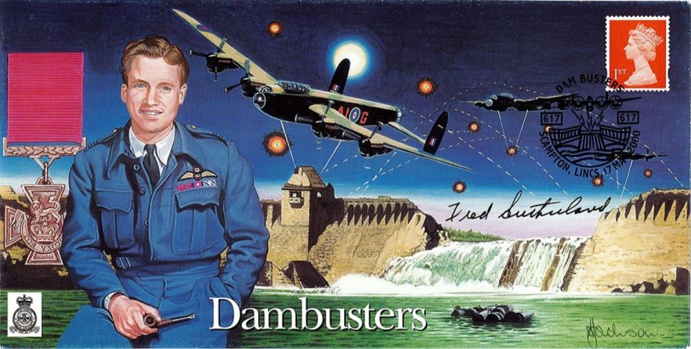 Lot 333: WW2 Sgt Fred Sutherland Signed Dambusters FDC. 6...