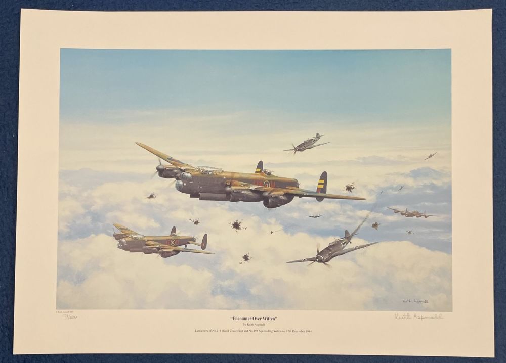Lot 396: Aviation Artist Keith Aspinall Signed Encounter Over Witten...