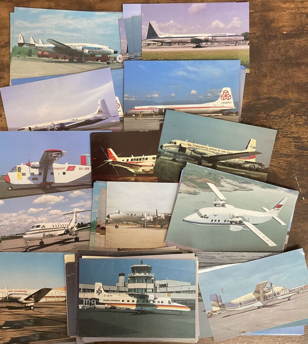 Lot 451: Collection of approx 50 Colour Aviation Postcards showing...