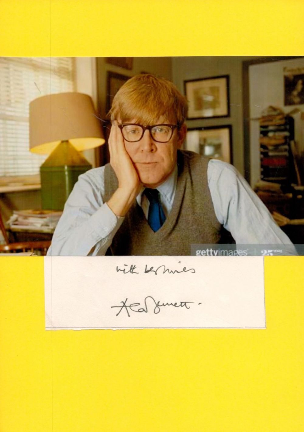 Lot 174: English actor, author, playwright Alan Bennett Signed Signature...