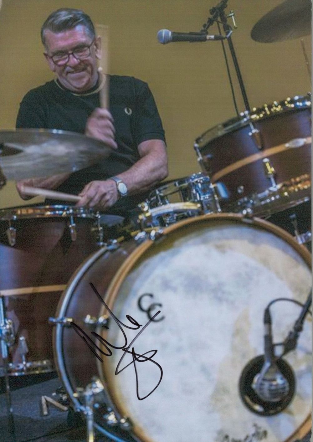Lot 258: Mike Joyce signed 12x8 colour photo. Drummer. Good...