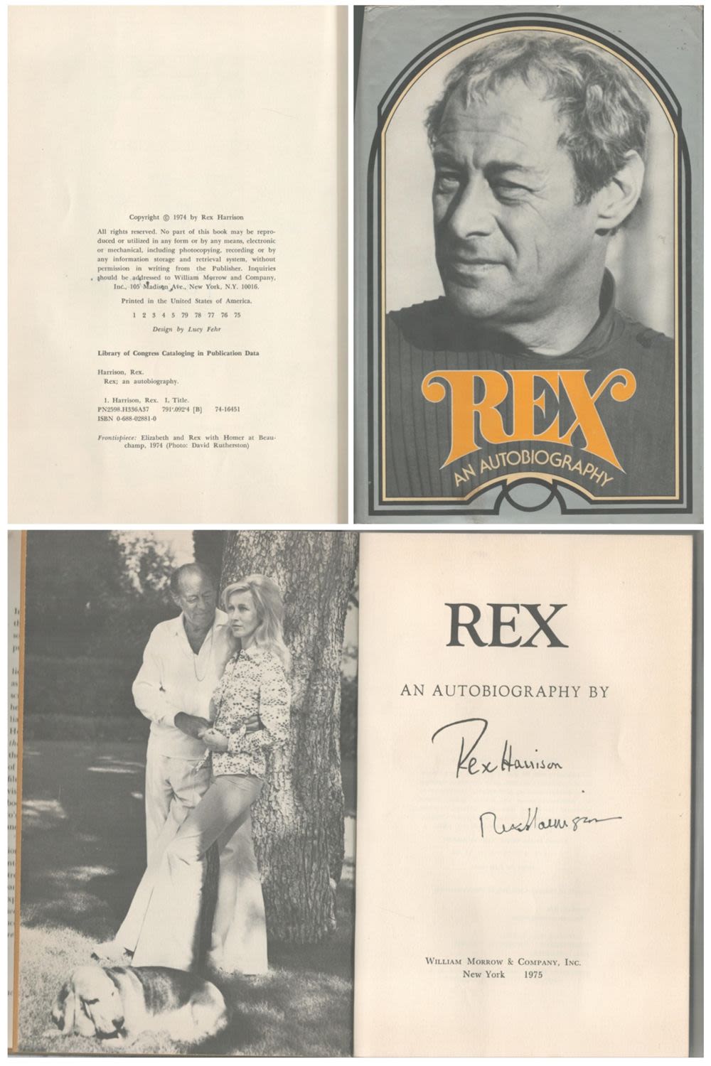 Lot 265: Actor Rex Harrison Signed on title page of...