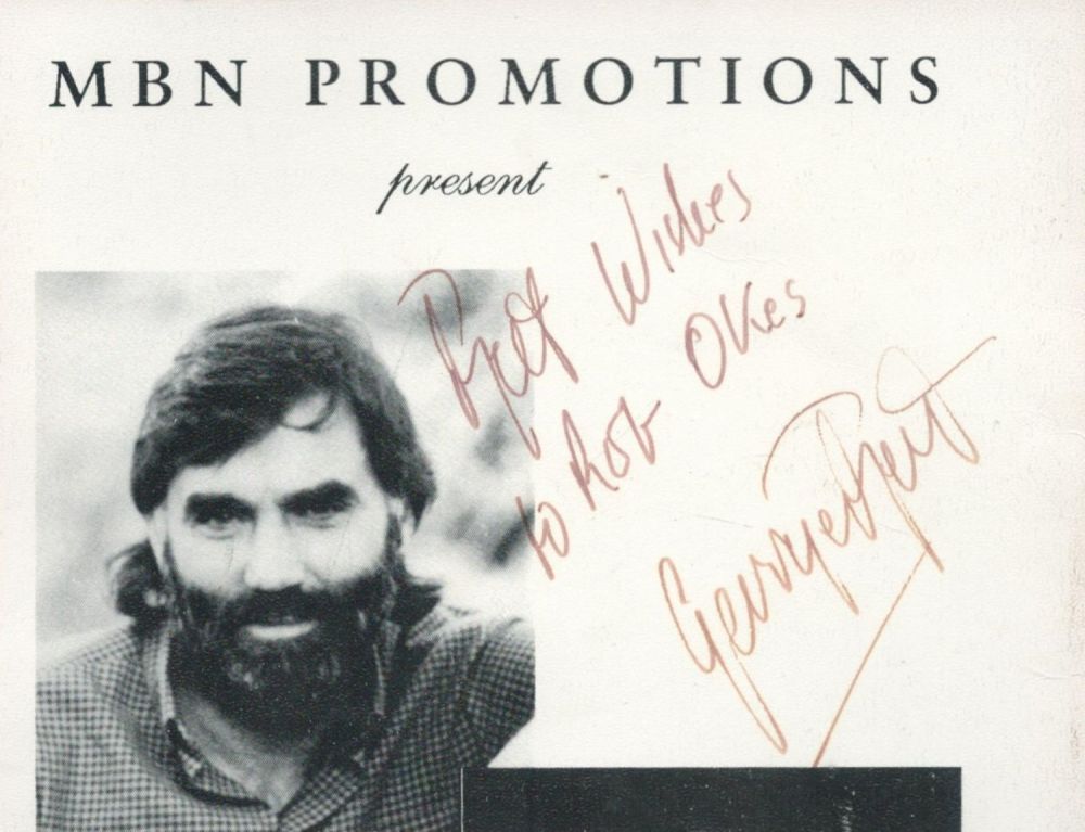 Lot 275: Football George Best Signed 5x4 inch MBN Promotions...