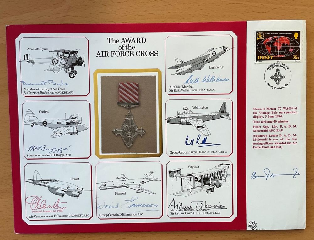 Lot 390: Award of the Air Force Cross WW2 cover...