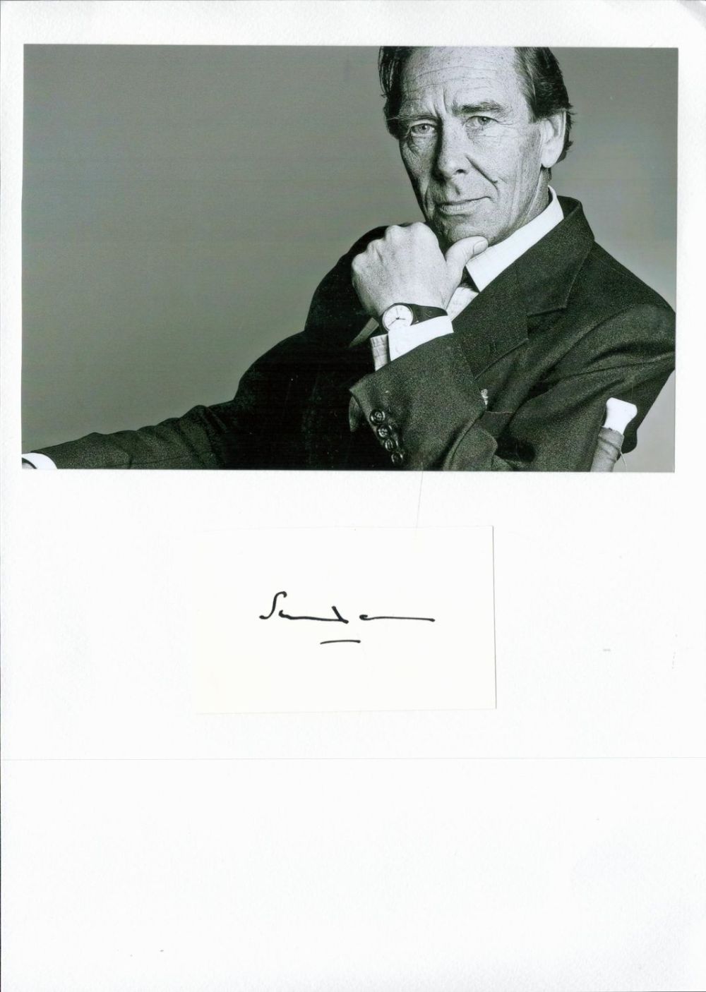 Lot 396: Lord Snowdon signed signature piece attached to A4...