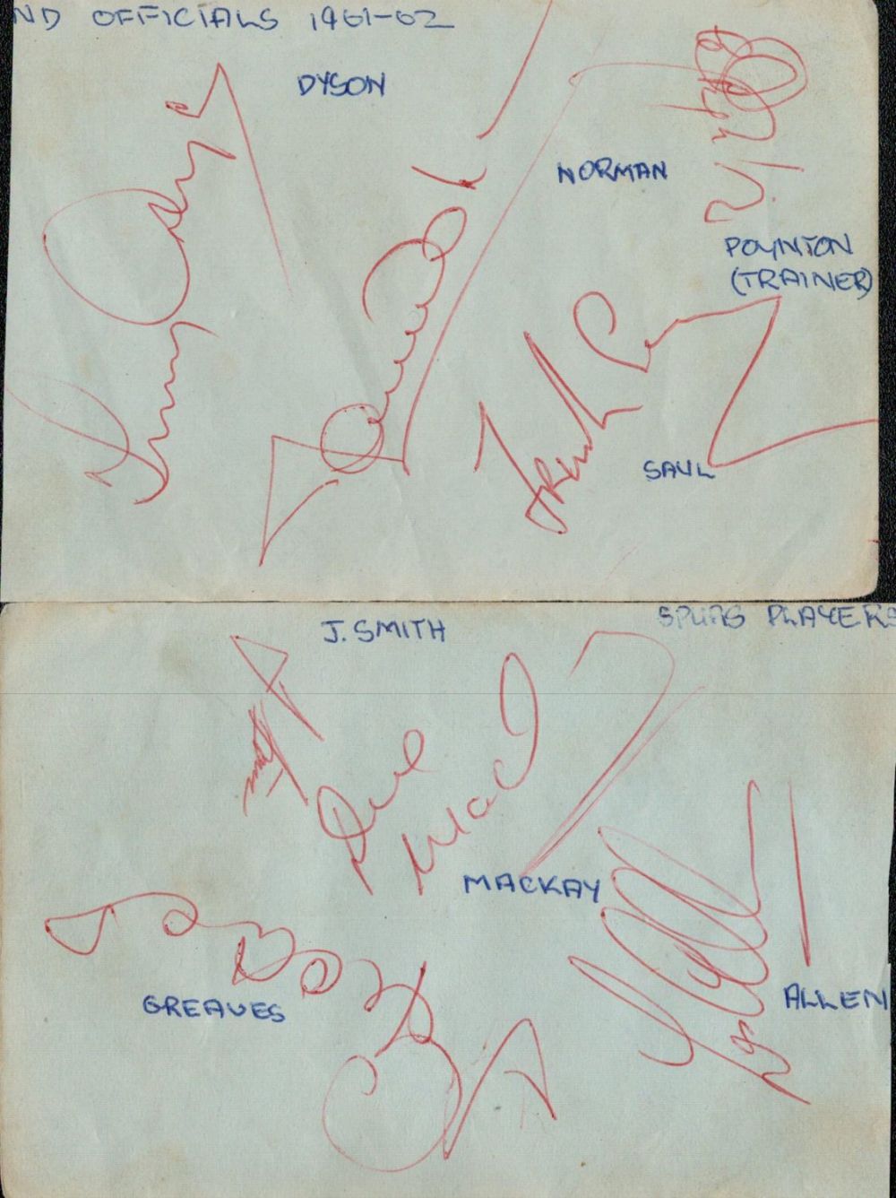 Lot 397: Tottenham Hotspur 1961-62 multi signed album pages includes...