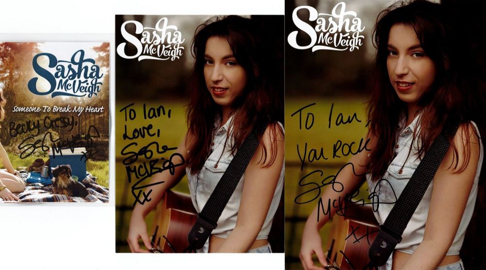 Lot 410: Music Sasha McVeigh Collection of 2 Signed Photos...