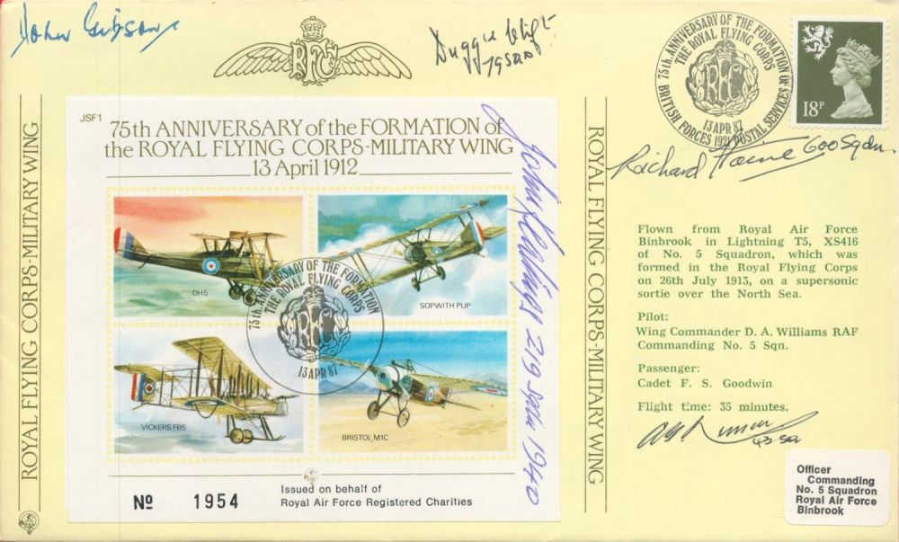 Lot 471: RAF WW2 Multi signed '75th Anniversary of the...