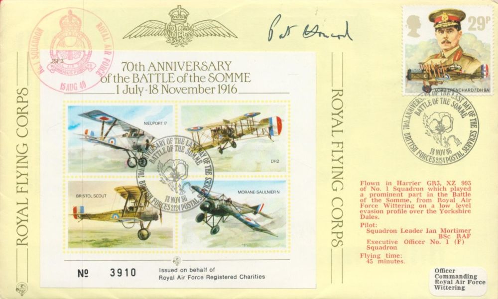 Lot 473: RAF WW2 P W Hancock DFC signed '70th...
