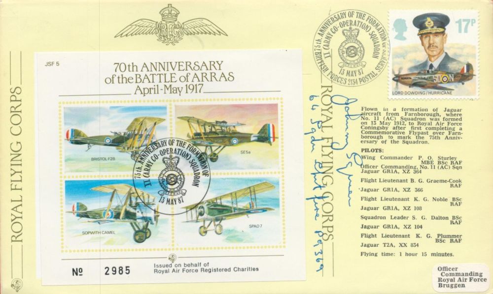 Lot 474: RAF WW2 Johnny W C Squier signed '70th...