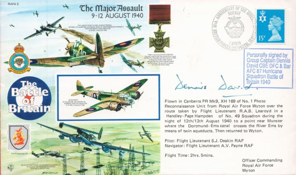 Lot 476: RAF WW2 Denis David signed 'The Major Assault...