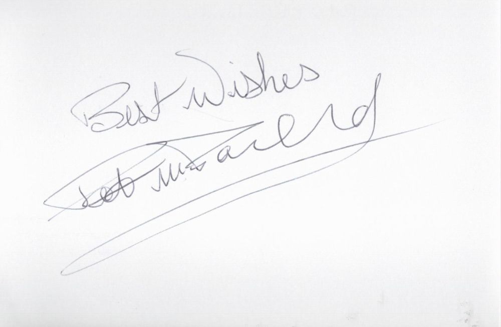 Lot 489: Peter McParland white card (measuring 6"x4") nicely signed...