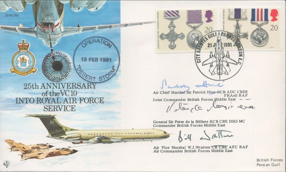 Lot 538: ACM Sir Patrick Hine and 2 others Signed...