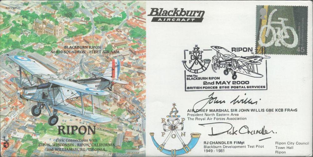 Lot 548: ACM Sir John Willis and RJ Chandler Signed...