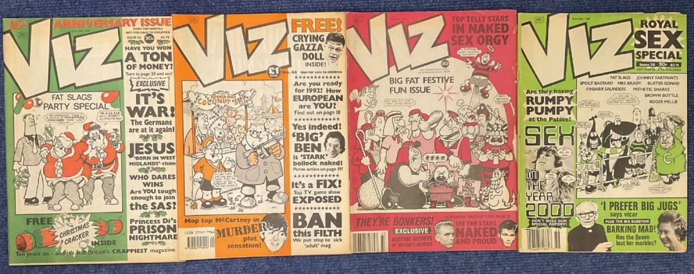 Lot 568: Viz Magazine Collection of 4 Magazines, No 44,...