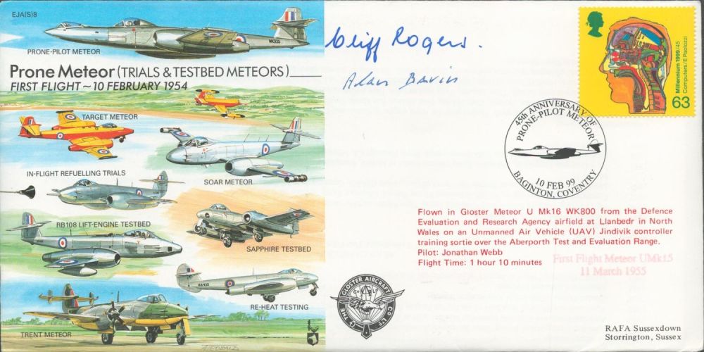 Lot 579: Cliff Rogers and Alan Bavin Signed Prone Meteor-...