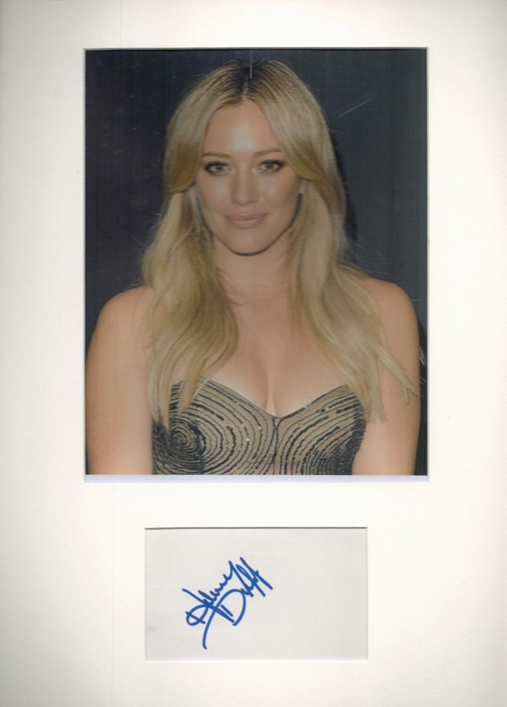 Lot 643: Hilary Duff 16x12 overall mounted signature piece includes...