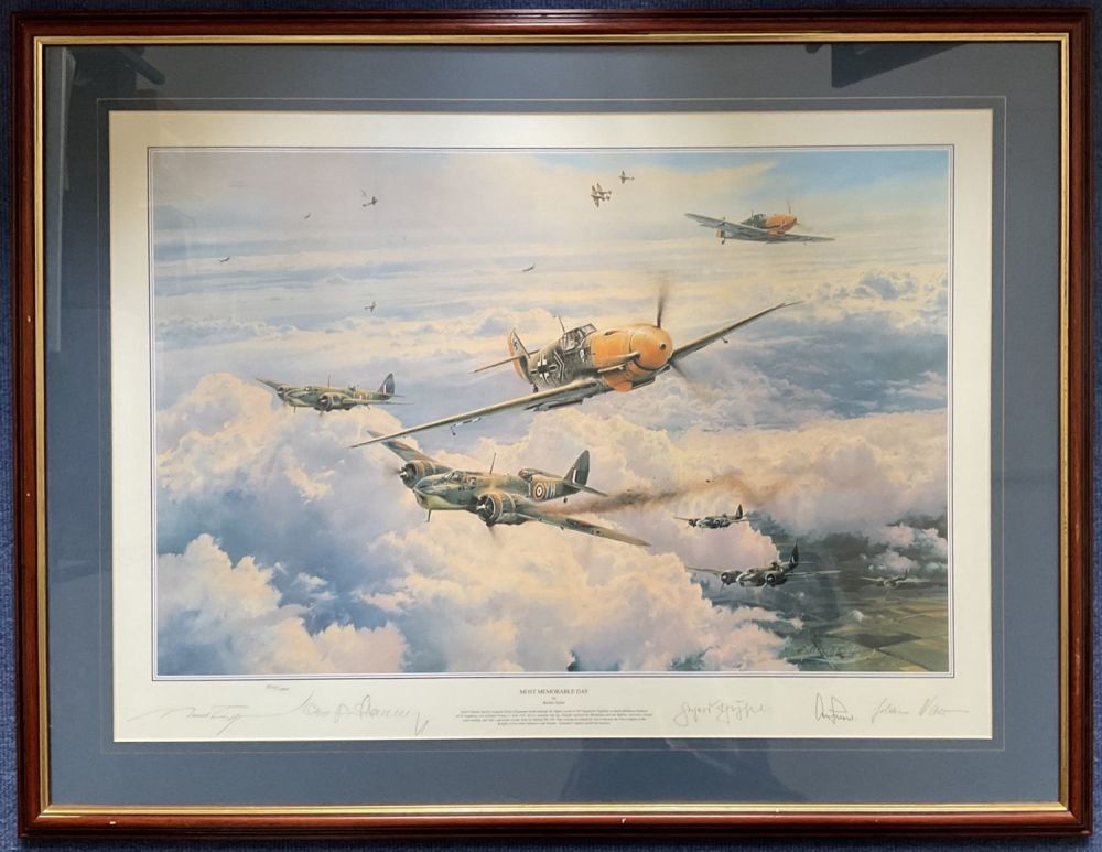 Lot 659: WW2 Colour Print Most Memorable Day by Robert...