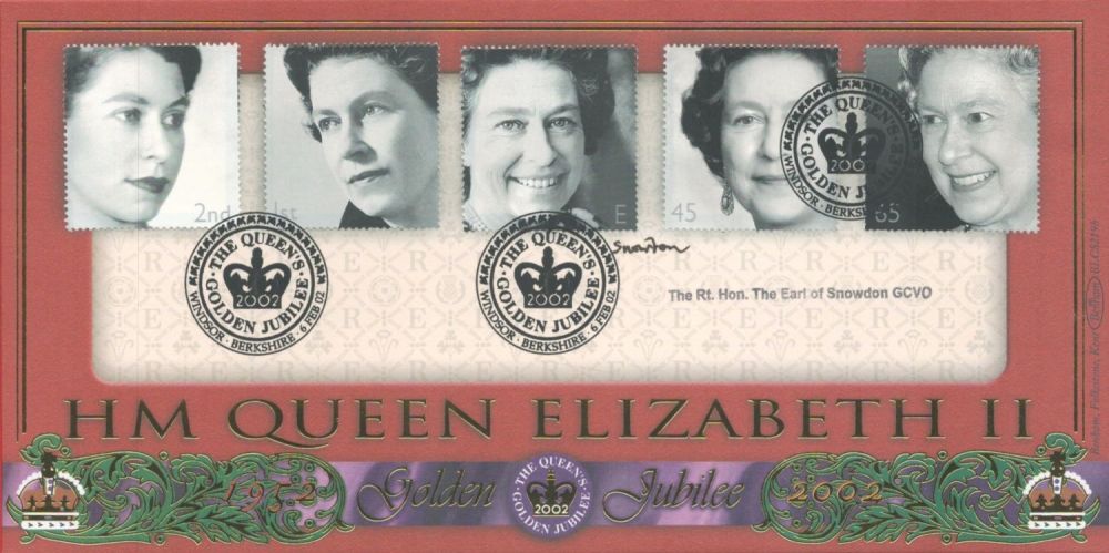Lot 698: Lord Snowdon signed 2002 Benham Golden Jubilee Queen...