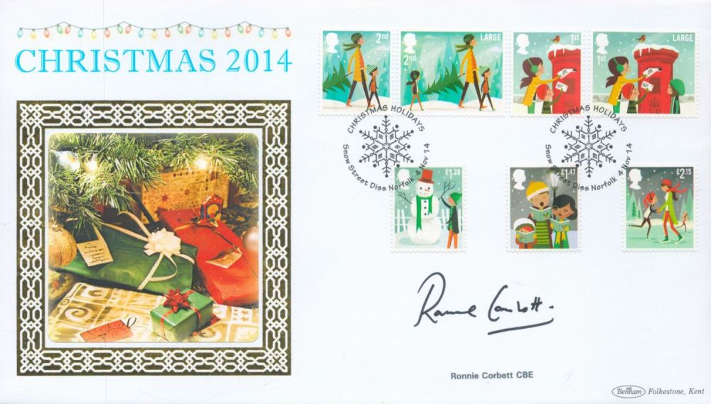Lot 699: Ronnie Corbett signed 2014 Benham official Christmas FDC....