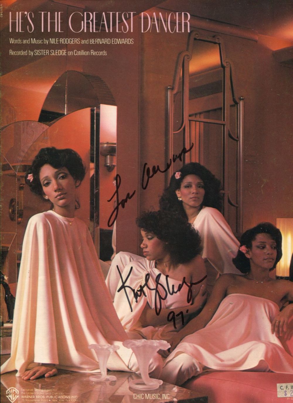 Lot 573: Sister Sledge, sheet music for their smash hit...