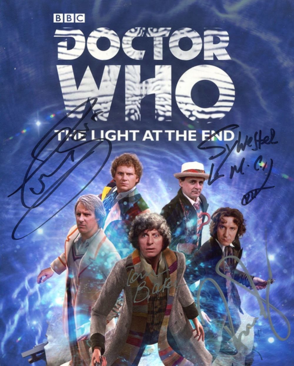 Lot 619: Doctor Who 8x10 photo signed by FOUR Doctors,...