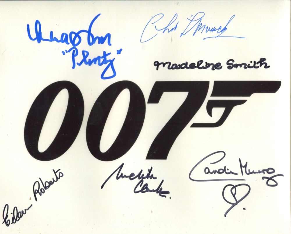 Lot 652: 007 James Bond multi signed 8x10 photo signed...