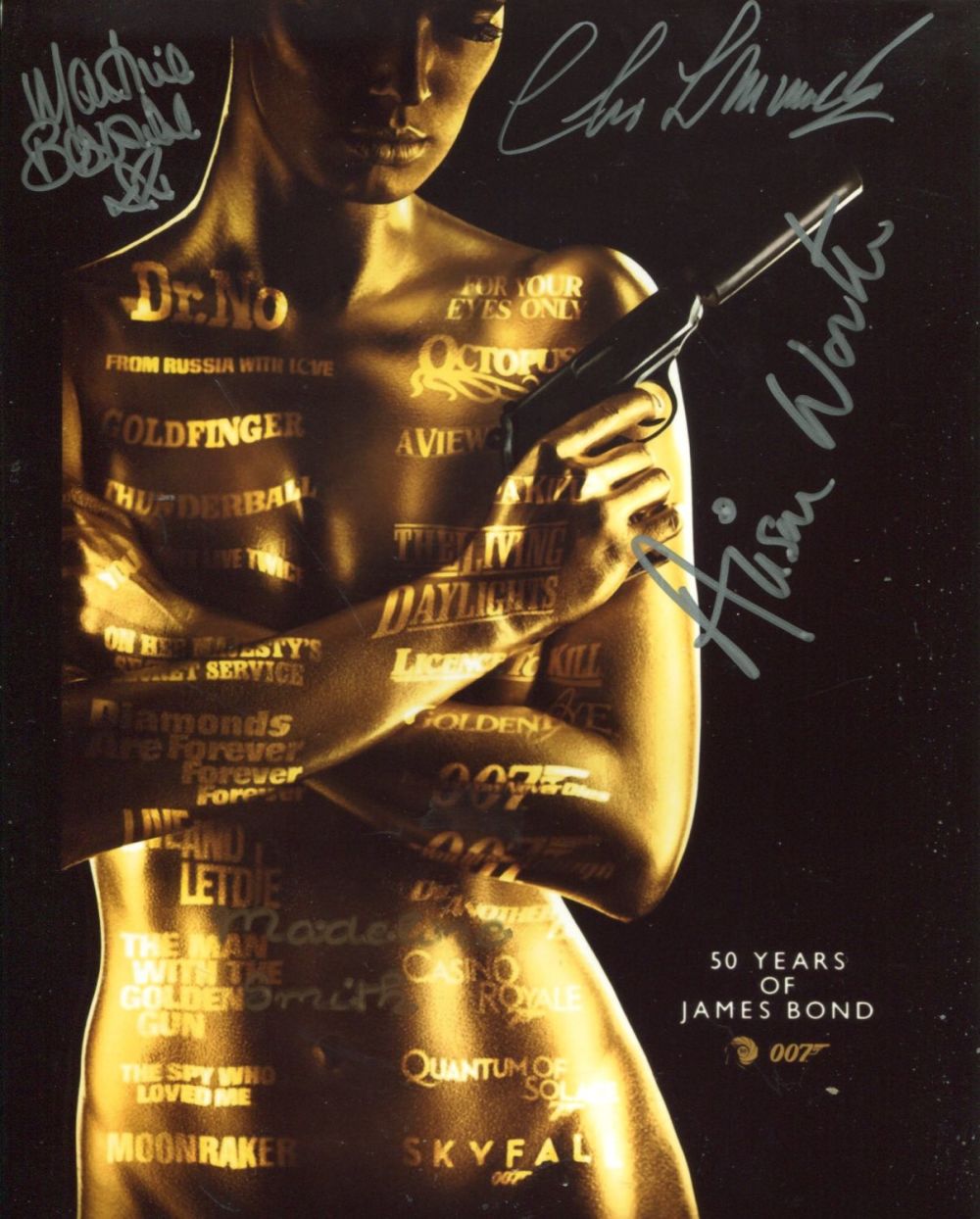 Lot 653: 007 James Bond multi signed 8x10 photo signed...
