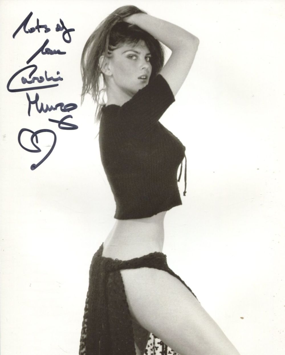 Lot 691: 007 Bond actress Caroline Munro signed sexy pose...