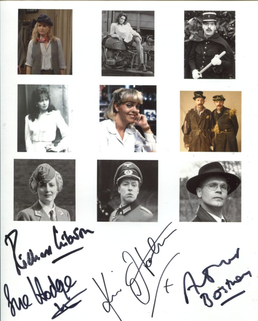 Lot 703: Allo Allo comedy 8x10 photo signed by FOUR...