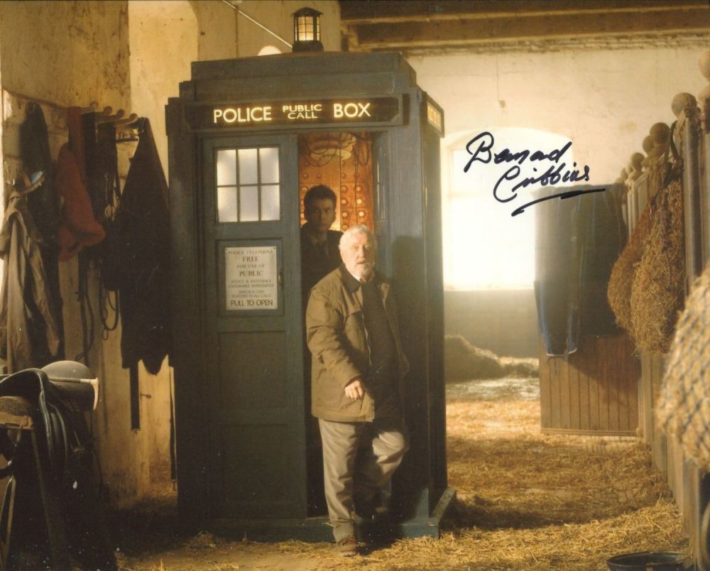 Lot 761: Doctor Who Wilf Mott scene 8x10 photo signed...