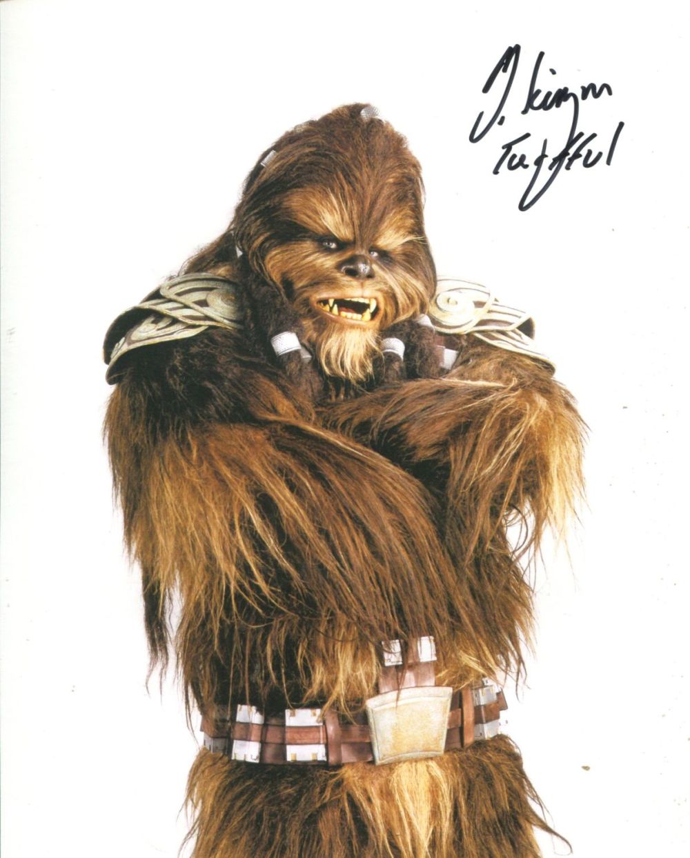Lot 784: Star Wars Wookie 8x10 photo signed by aussie...