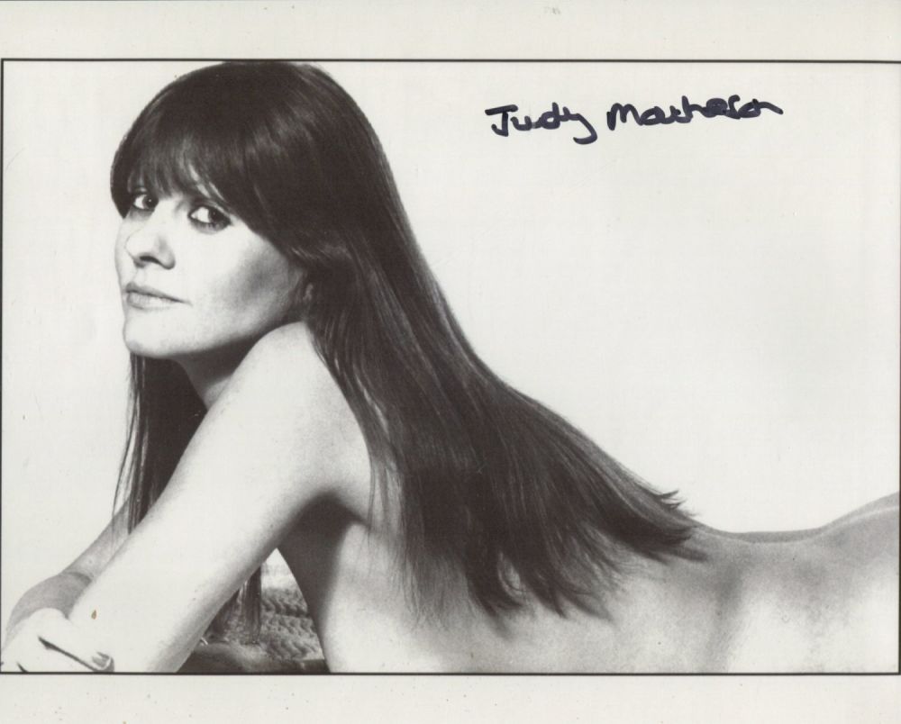 Lot 804: Hammer Horror movie actress Judy Matheson signed naked...