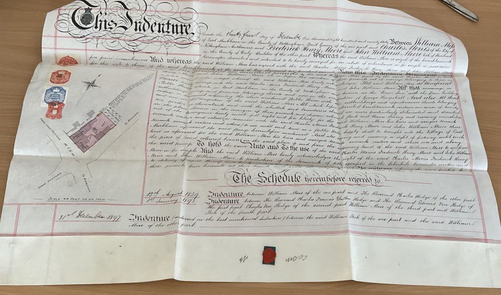 Lot 154: Vintage Official House Deeds Document dated 31st December...