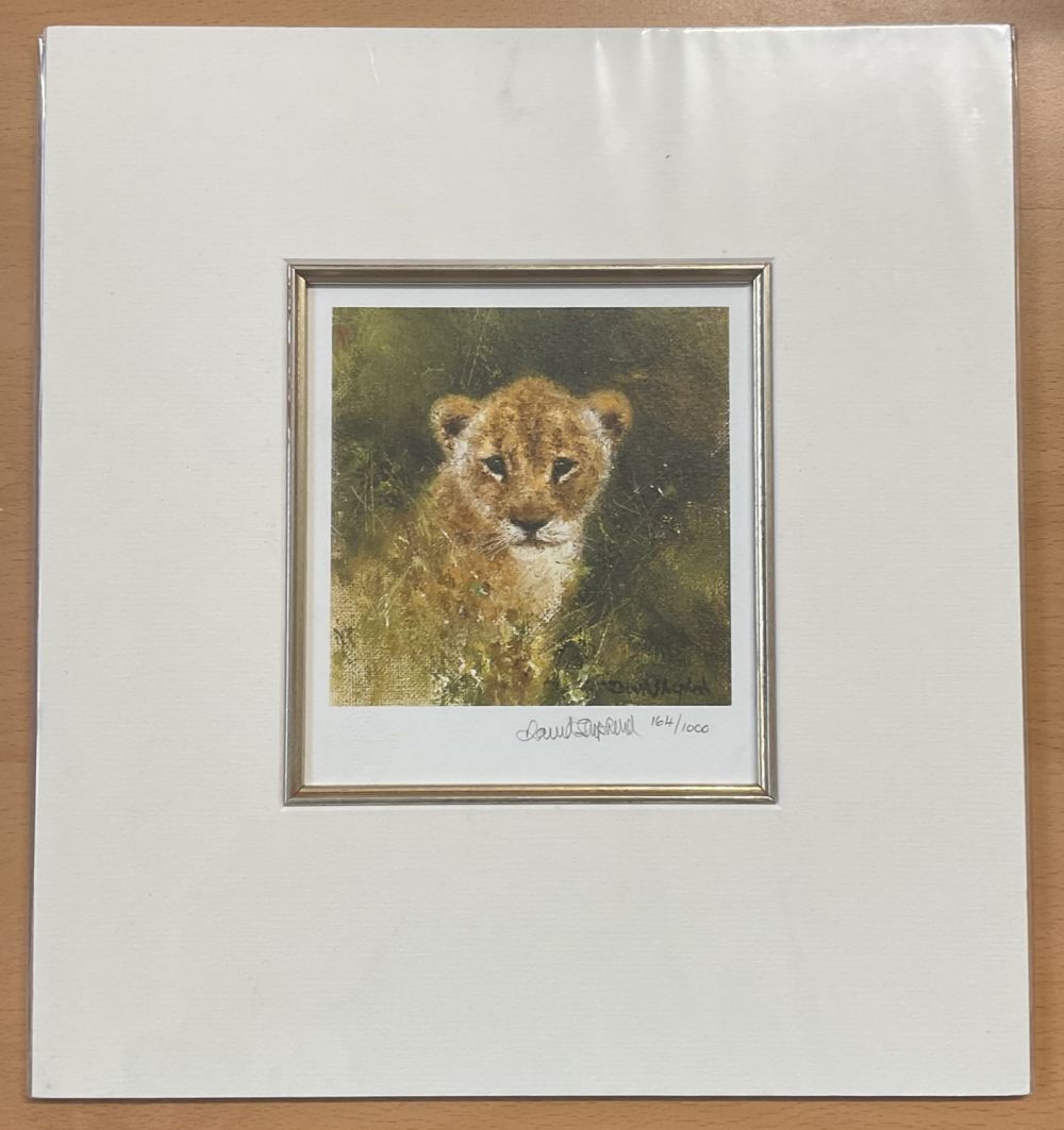 Lot 182: David Shepherd signed limited edition 10x10 tiger cub...