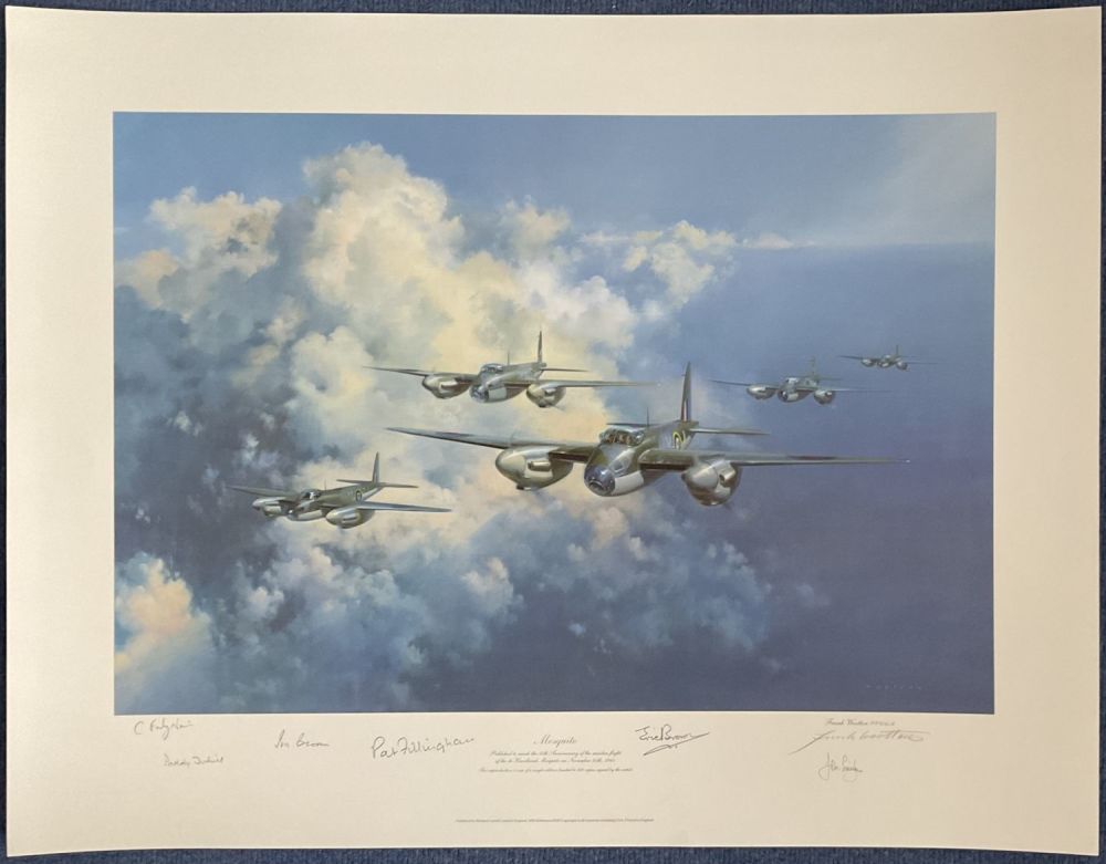 Lot 272: WW2 7 Signed Frank Wootton Colour Print Titled...