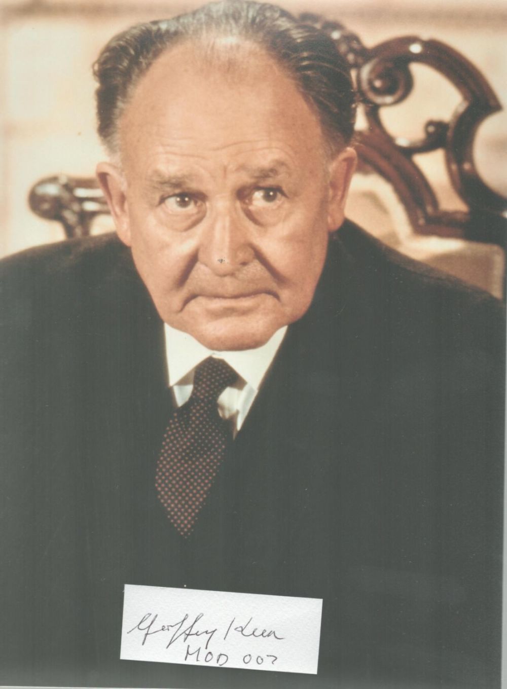 Lot 287: Geoffrey Keen as the British Defence Minister Sir...