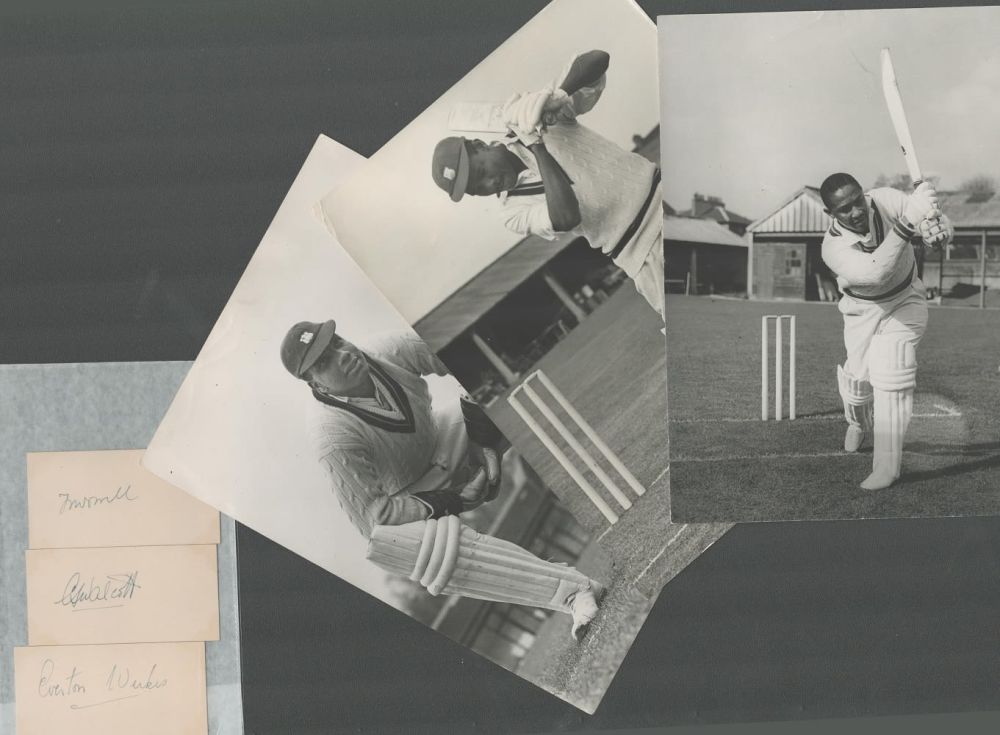 Lot 298: Cricket West Indian Legend Trio Everton Weeks, Clive...