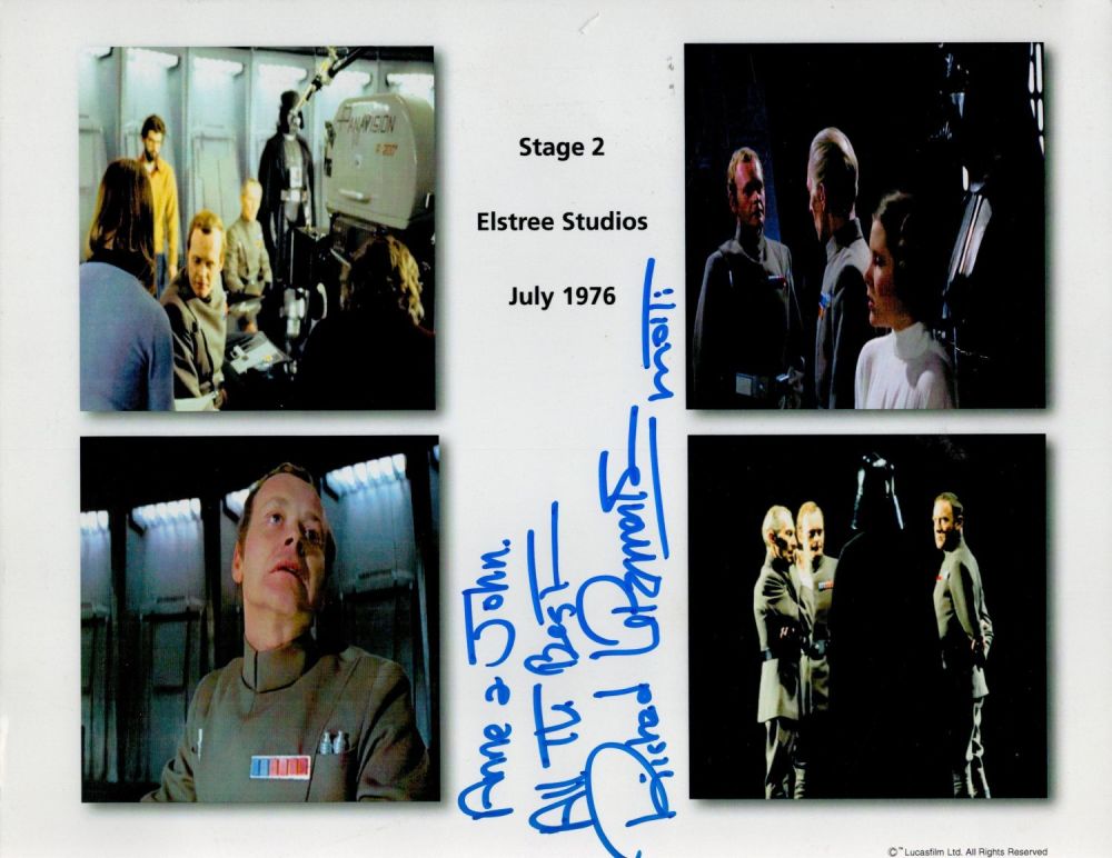 Lot 53: Richard LeParmentier's signed Admiral Motti signed 10x8 Star...