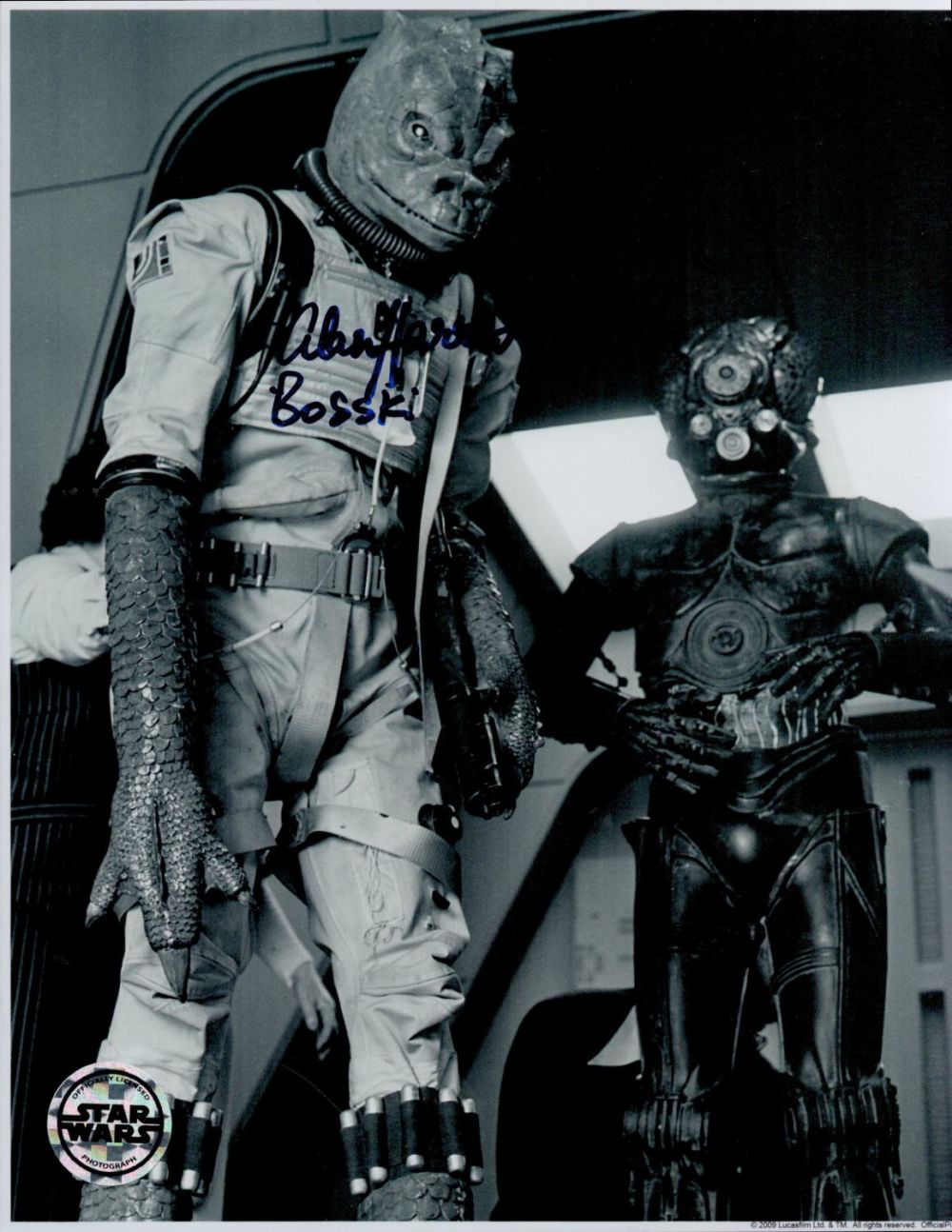Lot 59: Alan Harris signed Boss K Star Wars 10x8...
