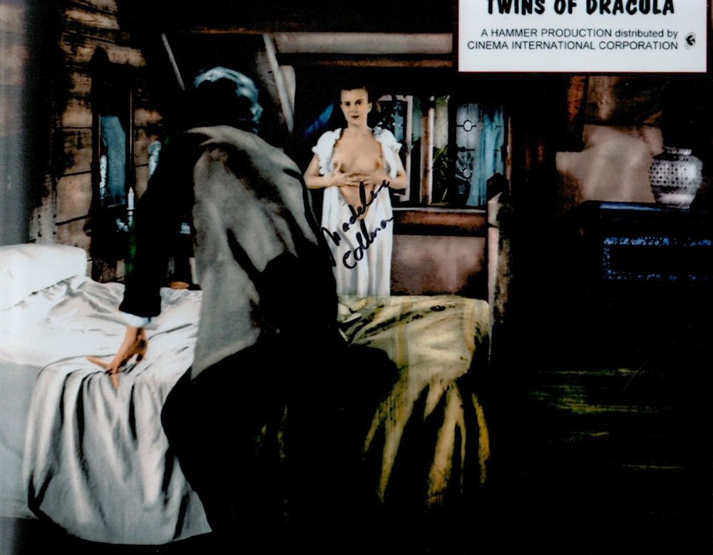 Lot 74: Madeline Collinson signed Twins of Dracula 10x8 colour...